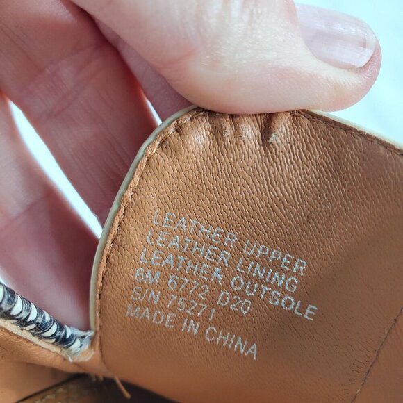 Tory Burch Women's White Pump Heels Jessa Leather Snake Print Slip-On Size 6M - Picture 11 of 11